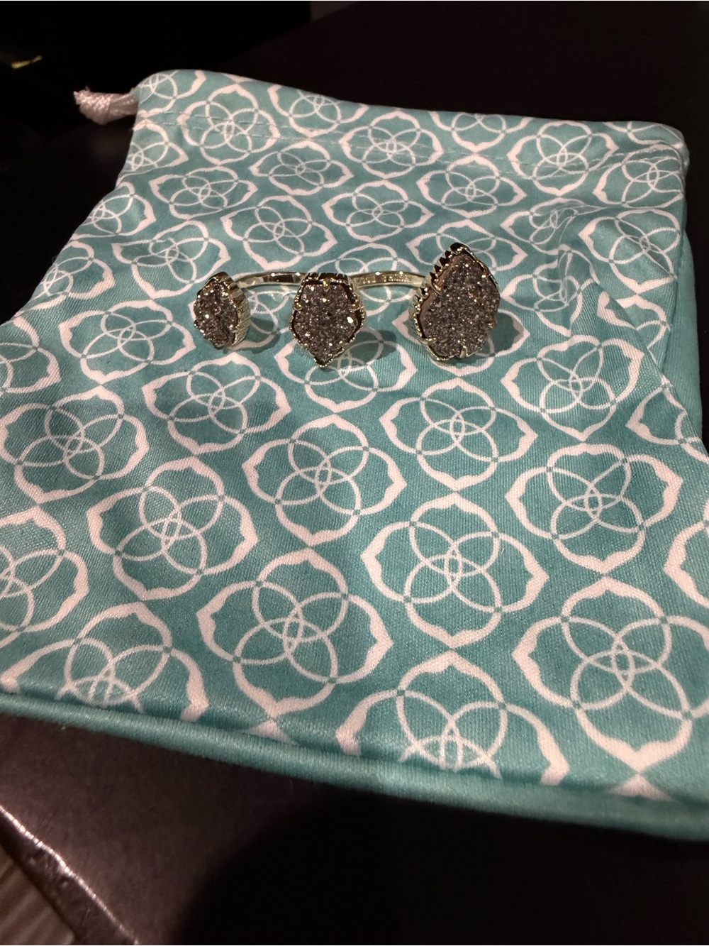 Kendra Scott Gold Druzy Triple Ring